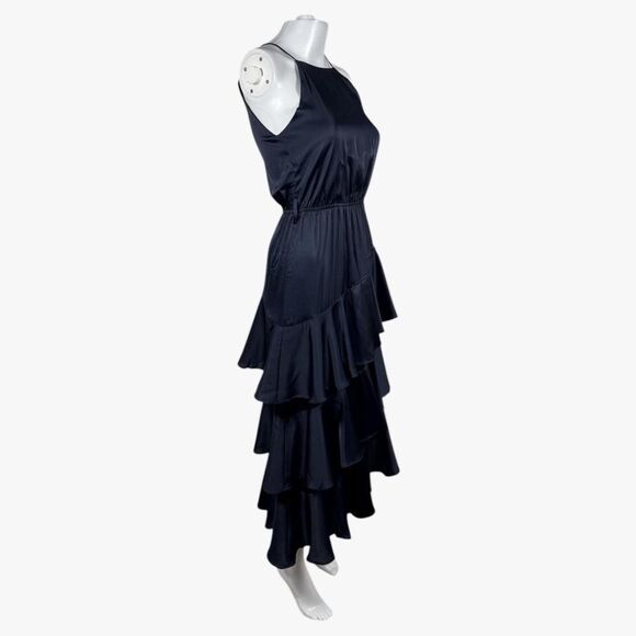 NWT Petal & Pup Tiered Midi Dress in Navy Size 10 Glam Flared Party - Picture 2 of 7